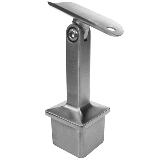 Handlaufhalter mit Gelenk für Vierkantrohr 40x40x2 mm V2A