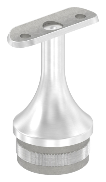 Stütze mit Halteplatte für Rundrohr Ø 42,4 mm + Stopfen für 48,3x2,0 mm V2A