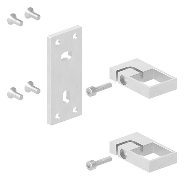 Wandbefestigung für Pfosten 40 x 40mm, V4A