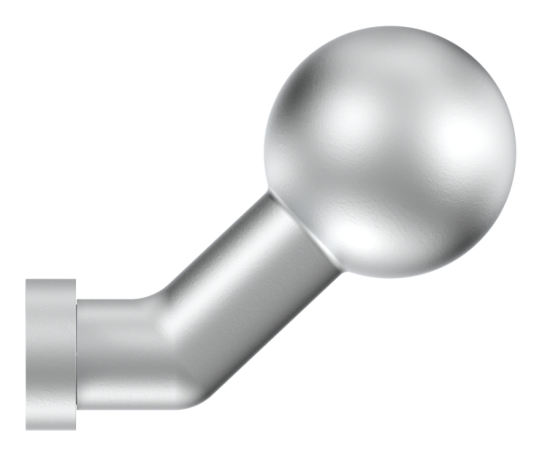 Alu-Tuerknopf - mit Kugel Ø 55 mm - Aluminium EV1-12-3058.6