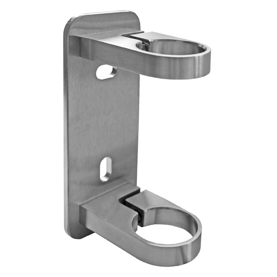 Wandflansch Edelstahl AISI 304 L 180 mm Ø 81-5 mm fuer Pfosten-89-11A642180X70-A.4