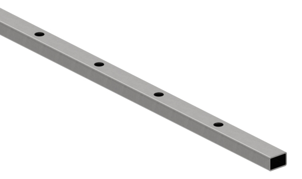 Rechteckrohr 30 x 20 x 2mm, gelocht für Ø 12mm mit Abstand Mitte-Mitte 120mm, Länge 3m