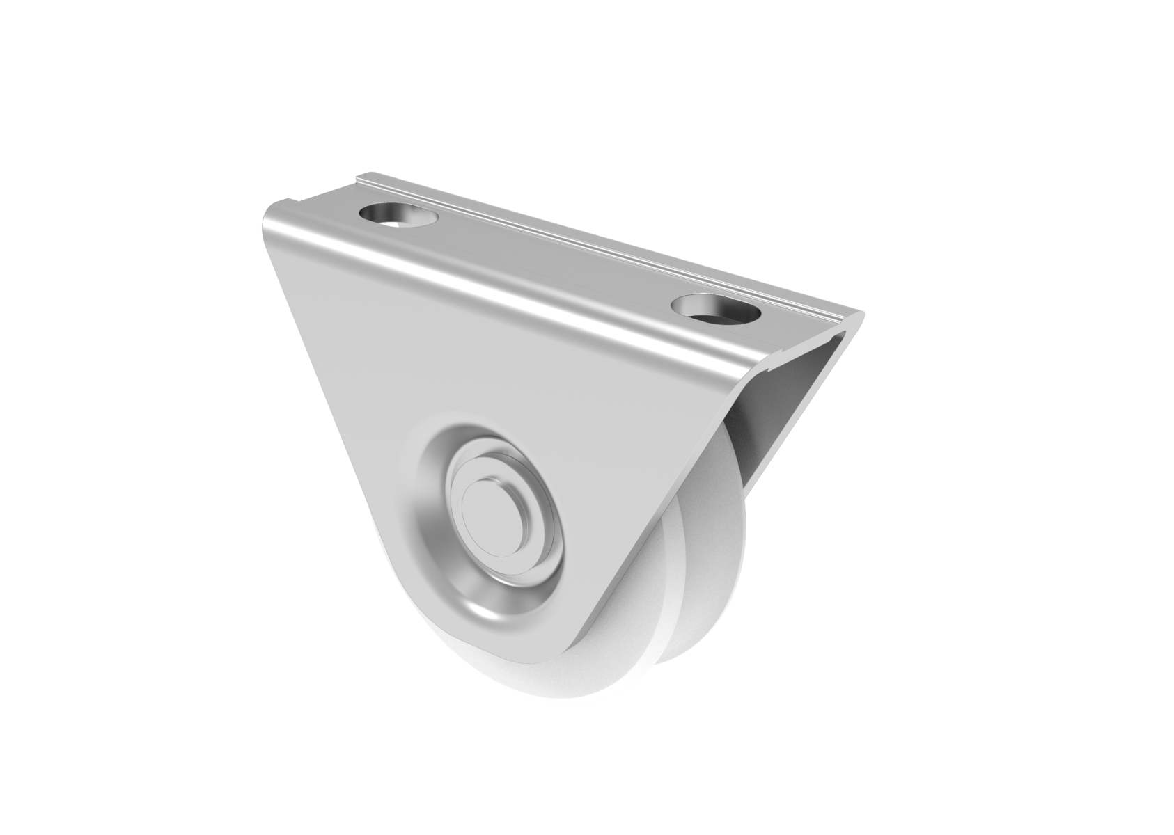 Schiebetorrolle V-Profil  58 mm Edelstahl V2A - Nylon mit Sttze bis 200 kg-89-11H831V60NYLON-A.4