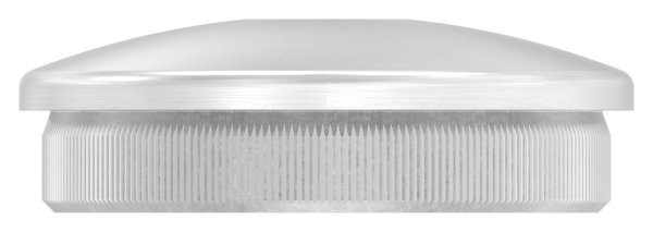 Stopfen leicht gewölbt V2A Vollmaterial für Ø 48,3x2,0 mm mit Bohrung 12,1 mm