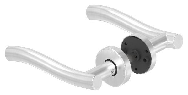 Tuerdrueckerpaar V2A inkl- 8 mm Drueckerstift Modell Ellbow-11-3973.4