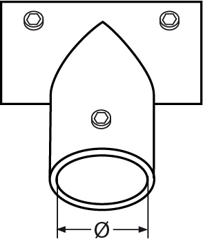 T-Stück 90° V4A 30 mm - VPE: 1