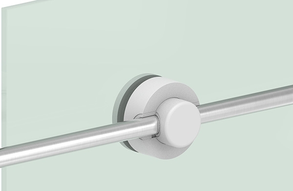 BRENK-fix® Halter Ø 50mm, Kunststoff, reinweiss 4 Stück