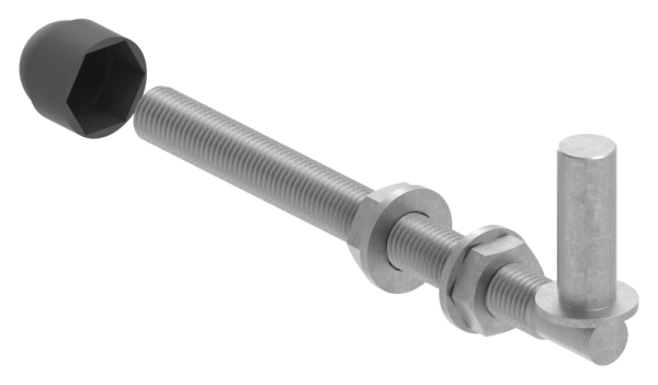 Einhängeband Torband zum Durchschrauben für Ø 16mm, Länge 190mm