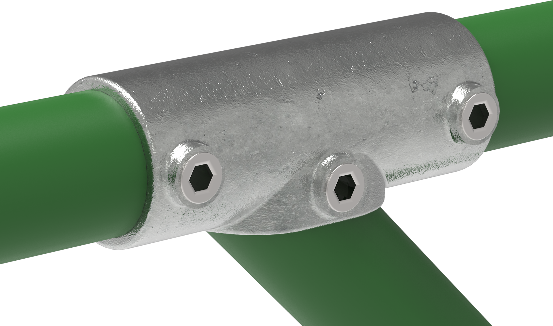 Rohrverbinder - T-Stueck 30-45° - 127B34 - 33-7 mm - 1- - Feuerverzinkt u. Elektrogalvanisiert-127B34