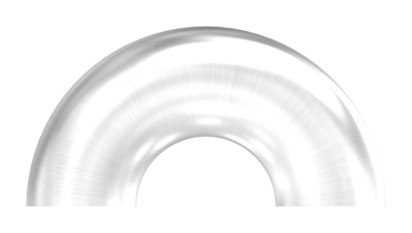 Bogen 180° | zum Schweißen | für Rundrohr: Ø 33,7 mm | V2A