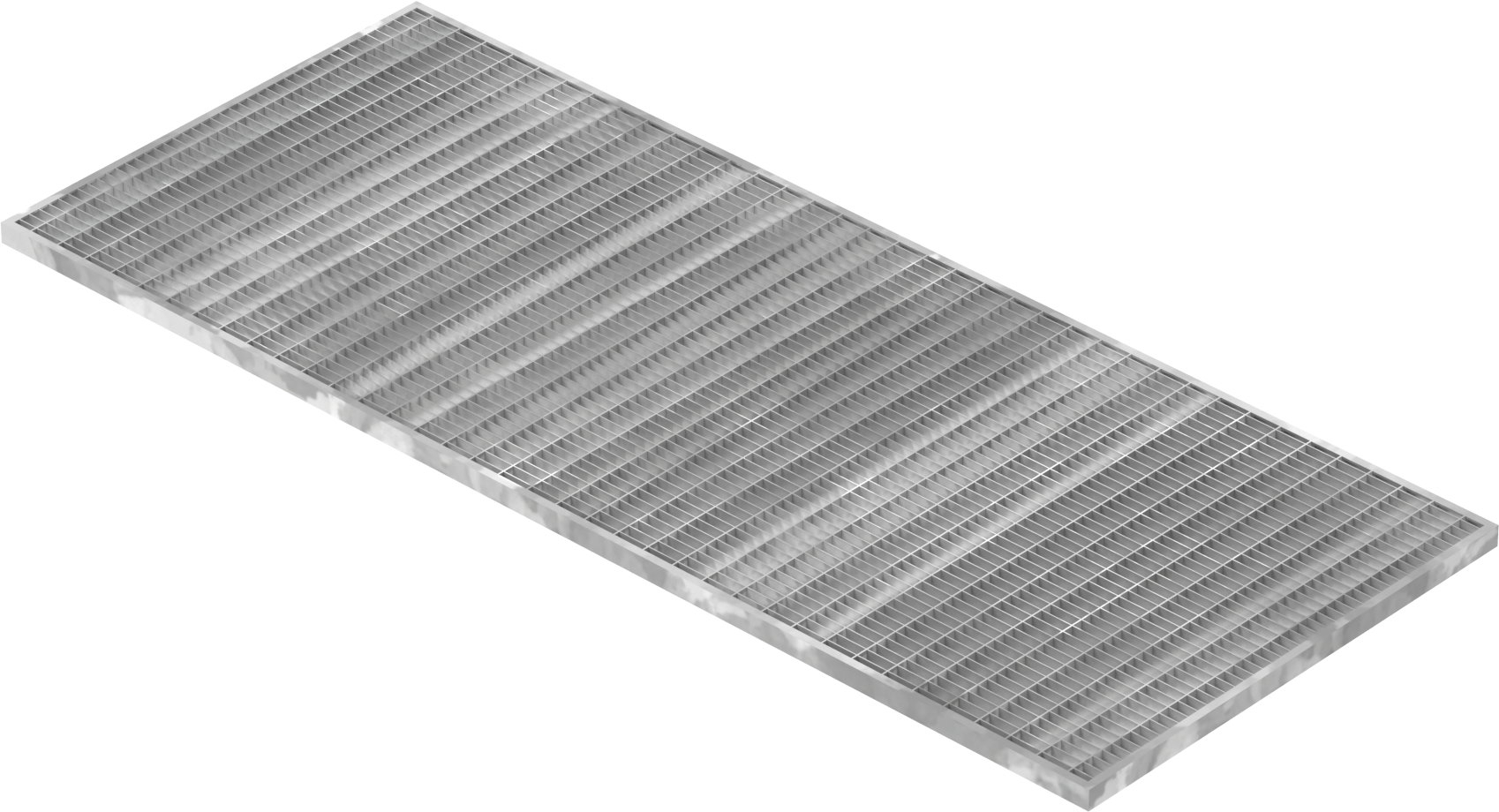 Lichtschachtrost Baunormrost - Masse-  490x1190x20 mm 30-10 mm - aus S235JR -St37-2- im Vollbad feuerverzinkt-23-491193120.7