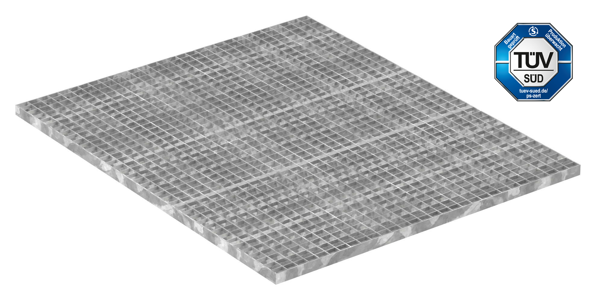 Industrie-Gitterrost - Masse- 1200x1000 mm; 30-30 mm; 30-3 mm - S235JR -St37-2- im Vollbad feuerverzinkt-21-12010030303.7