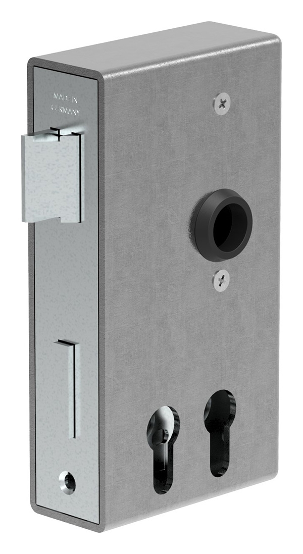 Kastenschloss Stahl verzinkt 40mm fuer zwei Profilzylinder-30-3351.8