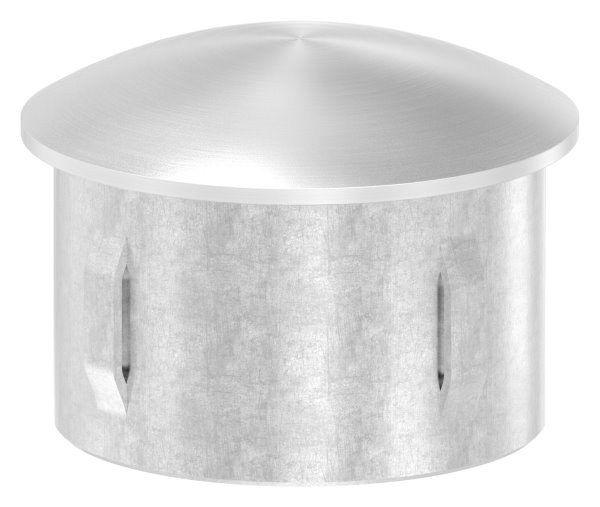 Rohrstopfen fuer Ø 48-3x2-0-2-5 mm leicht gewoelbt zum Einschlagen  V4A-11-4108.1