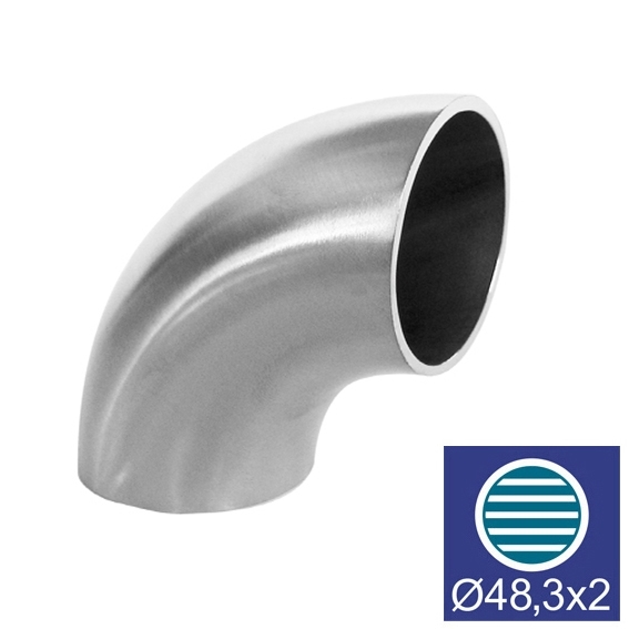 Schweißbogen 90° 48,3x2mm V2A