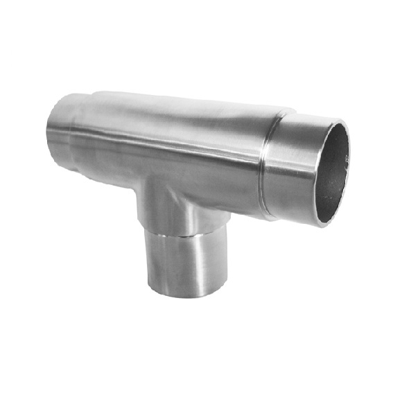 T-Stück mit gleichen Abgängen für Rundrohr Ø 42,4x2,0 mm V2A