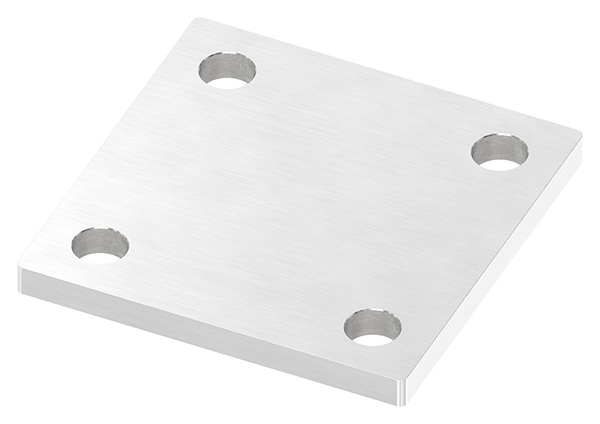Ankerplatte, 100 x 100 x 8mm, mit Längsschliff, V4A
