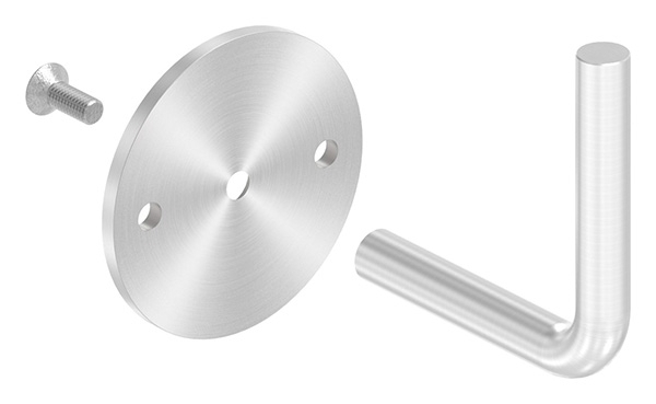 Handlaufhalter Ronde 70 x 4 mm mit Bügel 12 mm V2A