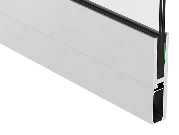 Abdeckung fuer Alu-Profil Ganzglasgelaender seitliche Montage 6000mm KOMPAKT-12-2217.6