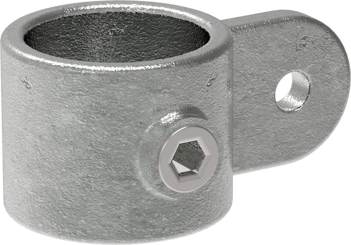 Rohrverbinder Gelenkauge einfach Ø 60-3 mm -2- - Temperguss verzinkt - 173ME60-173ME60