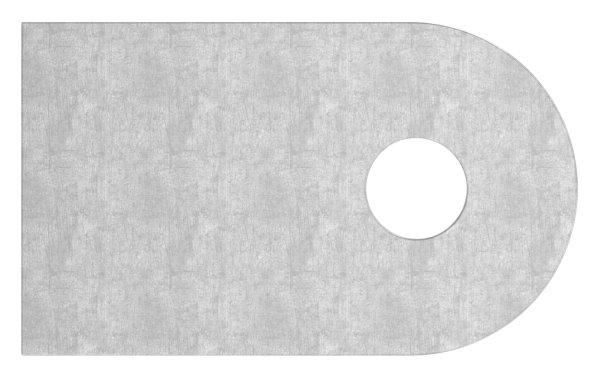 Anschweißlasche 50x30x6 mm mit Rundloch (flach) Roh