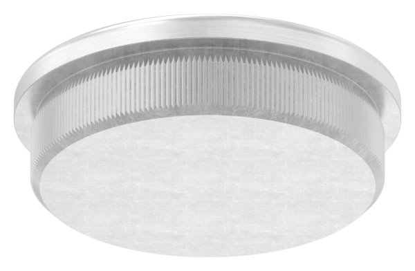 Rohrabschlussstopfen- fuer Rohr 42-4x2-0mm- leicht gewoelbt- zum Einschlagen- mit Raendelung- V2A-11-5027.4