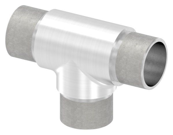 T-Stueck V2A fuer Rohr Ø 33-7 x 2-0 mm egal zum Stecken-11-3675.4