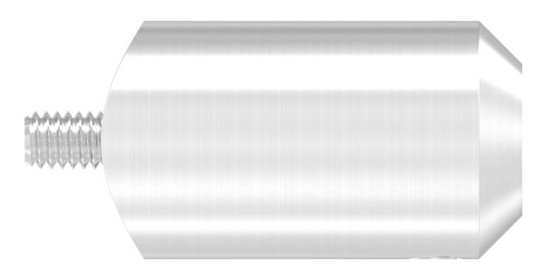 Querstabhalter V2A Edelstahl – Stoßverbinder mit Bohrung Ø 12,5 mm für Anschluss 33,7 mm inkl. Schraube M6 (Handlaufhalter-Bügel Befestigung)