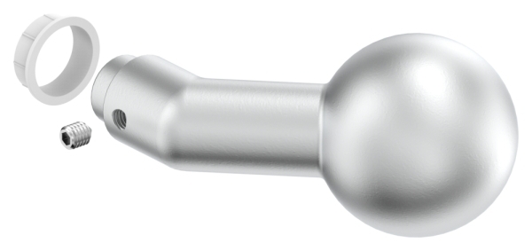 Alu-Tuerknopf gekroepft mit Kugel Ø 55 mm-12-3015.6