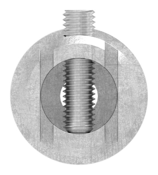 Rohrverbinder 90° V2A fuer Ø 33-7 mm Rohr auf Ø 42-4 mm mit Klemmschraube-11-3386.4