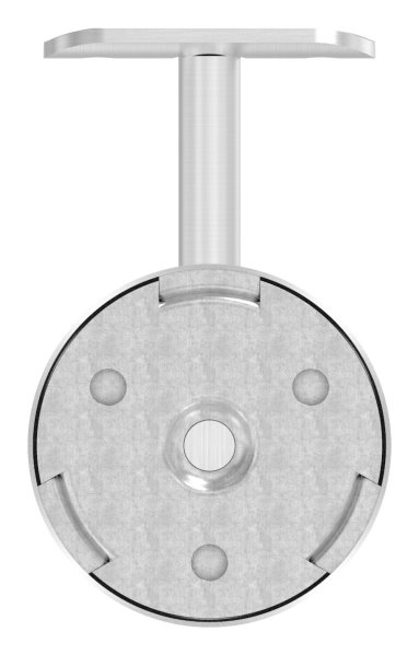 Handlaufhalter V2A Wandabstand 75 mm fuer Rohr 42-4 mm mit Abdeckrosette verschweisst-11-2081.4