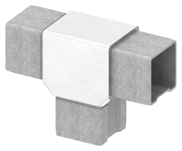 Verbindungsstück für Rohr 40x40x2mm, V2A