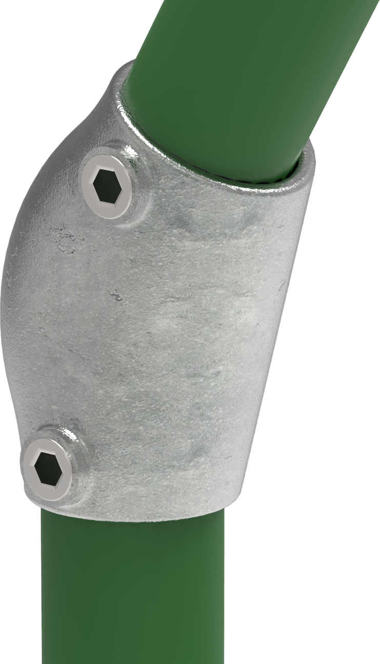 Rohrverbinder | Bogen variabel 15-60° | 124C42 | 42,4 mm | 1 1/4" | Feuerverzinkt u. Elektrogalvanisiert