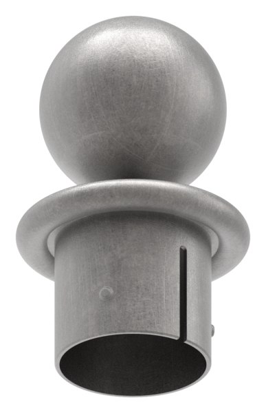 Kugelrohrknopf fuer Ø 60-3x2-5-2-9 mm - Stahl S235JR- roh-30-2803.8