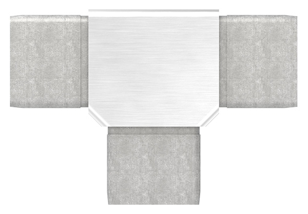 Verbindungsstück für Rohr 40x40x2mm, V2A