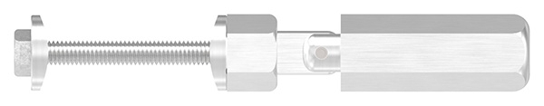 Gewindeterminal mit Gelenk | Für Seil Ø 4 mm | zur Selbstmontage für Pfosten Ø 42,4 mm | V2A