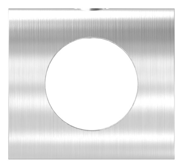 Querstabhalter V2A Edelstahl – passend für Rundstäbe 12 mm zwischen zwei FLACHeisen (Durchführung) inkl. Schrauben