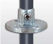 Rohrverbinder Wandbefestigung rund mit Durchgangsbohrung Ø 21-3 – 60-3 mm - Temperguss verzinkt - 131T-131T