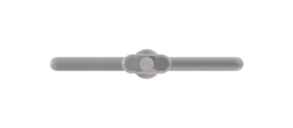 Zierstab aus Ø 12mm mit Kugel Ø 25mm, doppelt, Länge 1000mm, S235