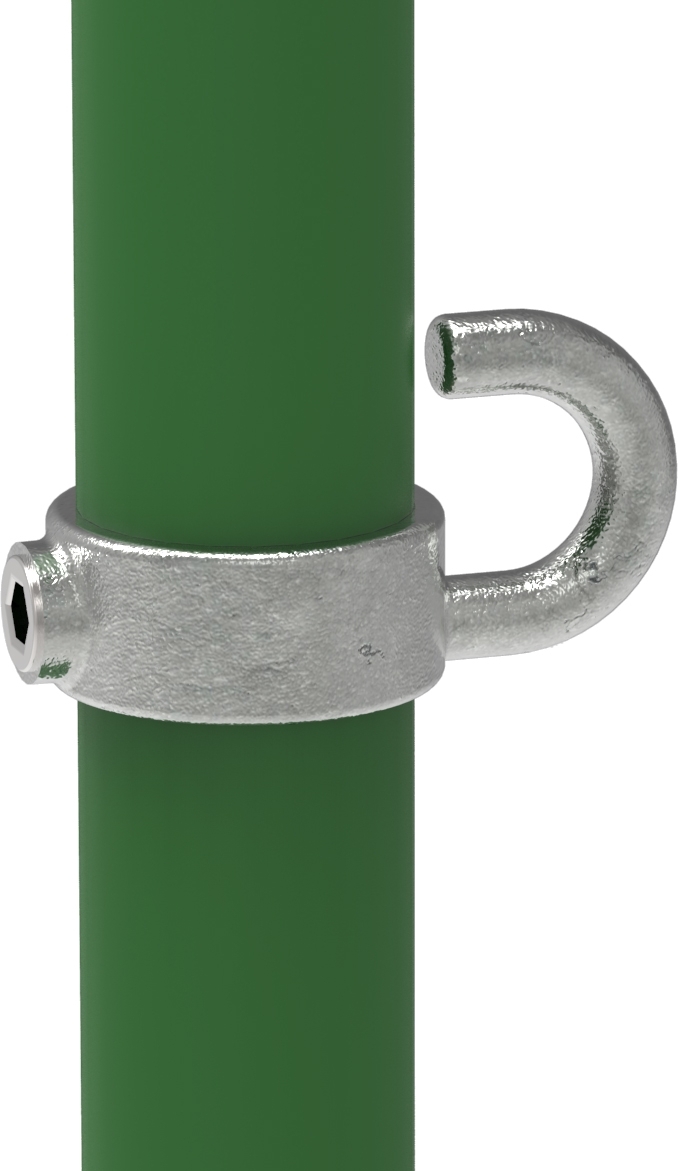 Rohrverbinder - Stellring mit Haken - 182A27 - 26-9 mm - 3-4- - Feuerverzinkt u. Elektrogalvanisiert-182A27