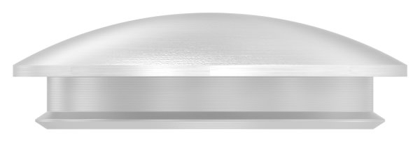 Stopfen leicht gewölbt V2A Vollmaterial für Ø 33,7x2,0 mm - mit Nase