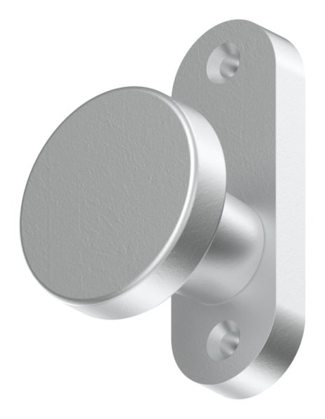 Alu-Tuerknopf - fest mit Alu-Kurzschild - Aluminium EV1-12-3056.6