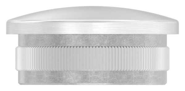 Stopfen leicht gewölbt V2A gegossen für Ø 42,4x2,6 mm