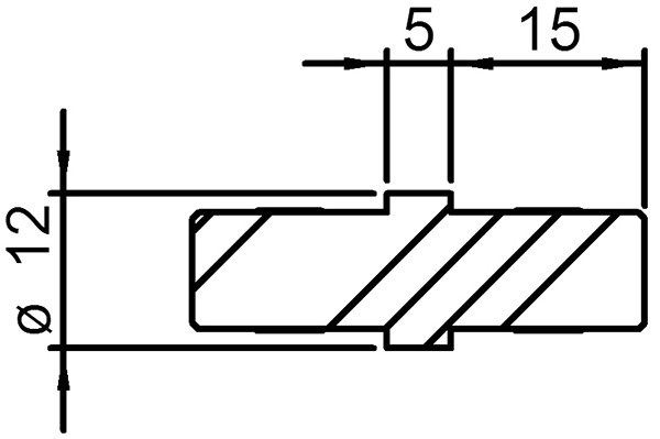 Verbinder für Rohr 12,0 x 1,5mm