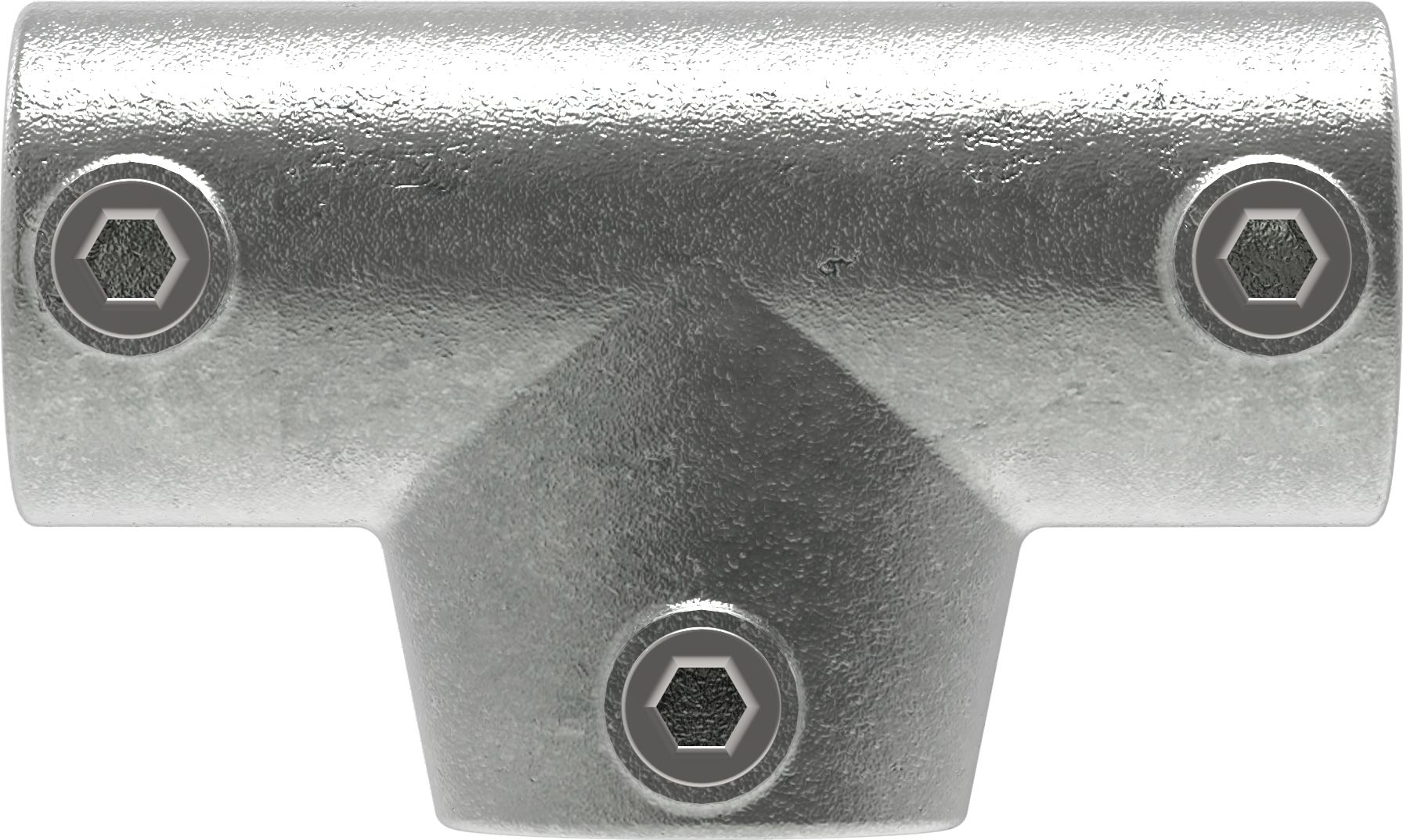 Rohrverbinder T-Stueck lang verstellbar 0-11° Ø 42-4 mm -1 1-4- - Temperguss verzinkt - 155C42-155C42