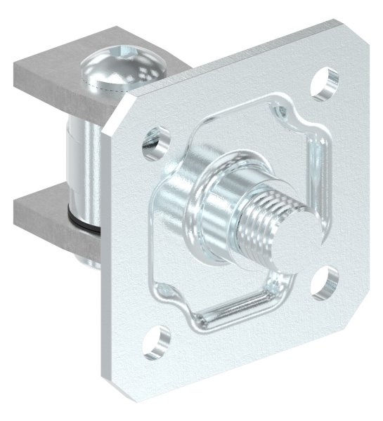 Torband M22 verstellbar mit Befestigungsplatte Stahl (Roh) S235JR