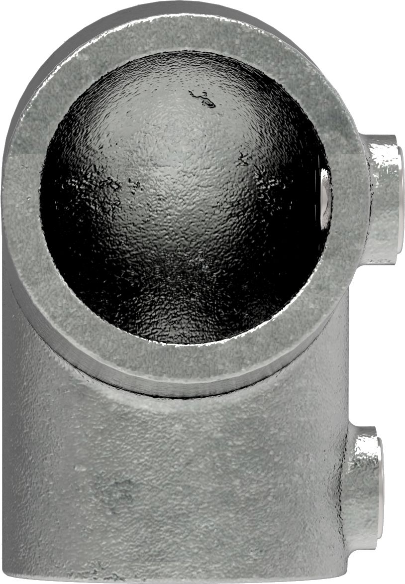 Rohrverbinder Bogen 90° verstellbar 0-11° Ø 48-3 mm -1 1-2- - Temperguss verzinkt - 154D48-154D48
