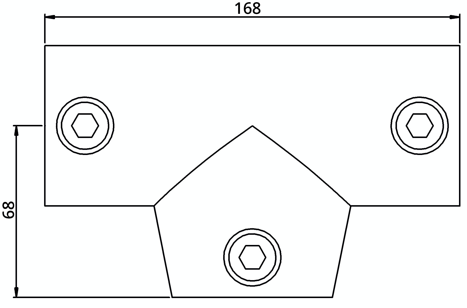 Rohrverbinder T-Stueck lang verstellbar 0-11° Ø 48-3 mm -1 1-2- - Temperguss verzinkt - 155D48-155D48