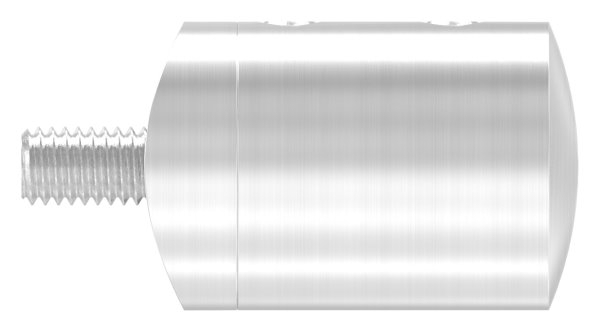 Querstab-Endhalter V2A Edelstahl – Anschluss Ø 42,4 mm passend für Rundstäbe 10 mm Sackloch Abschluss LINKS inkl. Schrauben