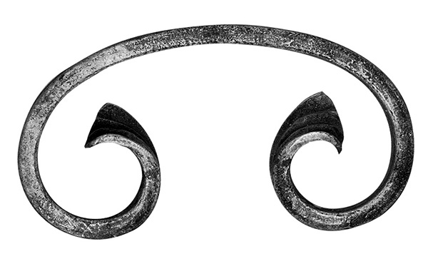 C-Schnecke | Maße: 60x120 mm | Material: 12x5 mm | Stahl S235JR, roh